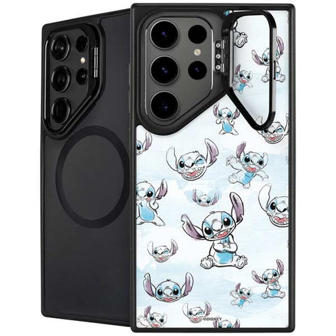 Disney Lilo and Stitch Pattern Galaxy S25 Ultra Kickstand Case
